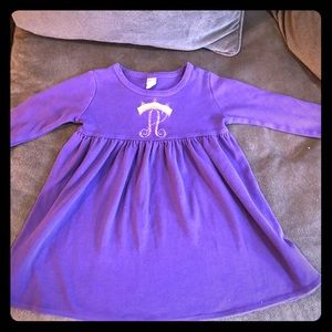 18 month long sleeve embroidered letter A dress.